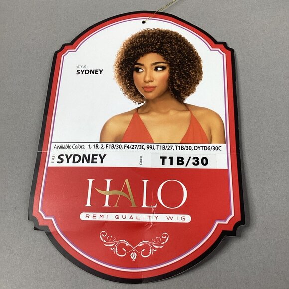 Sydney Short Curly #T1B/30 Black Honey Brown Remi Quality Full Wig - Picture 8 of 9